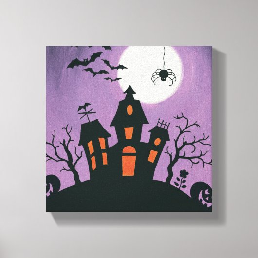 Rode kerstdecoratie Joy Canvas Afdruk (Voorkant)