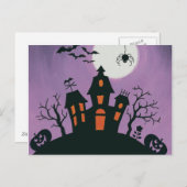 Rode kerstdecoratie Joy Feestdagenkaart (Voorkant / Achterkant)