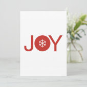 Rode kerstfeestvreugde Kaart (Staand voorkant)