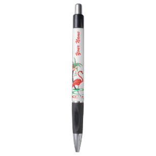 Rode kerstflamingo Naam Emmy Pen