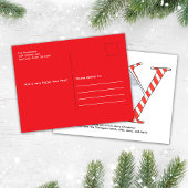 Rode Kerstfoto Collage Joy Typografie Briefkaart