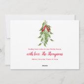 Rode Kerstfoto Mistletoe Sjabloon (Achterkant)