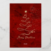 RODE Kerstfoto Oma Folie Feestdagenkaart (Achterkant)