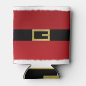 Rode kerstgordel en witte kerstfeestdag blikjeskoeler (Voorkant)