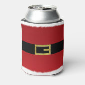 Rode kerstgordel en witte kerstfeestdag blikjeskoeler (Blikje Achterkant)