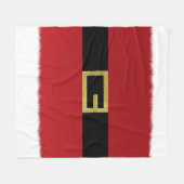 Rode kerstgordel en witte kerstfeestdag fleece deken (Voorkant (Horizontaal))