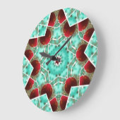 Rode kerstkaars grote klok (Hoek)