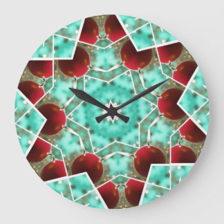 Rode kerstkaars grote klok