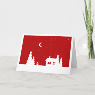 Rode kerstkaart feestdagen kaart