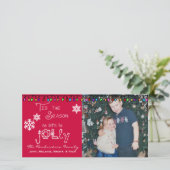 Rode Kerstkaart - Laat Ons Vrolijk Zijn (Staand voorkant)