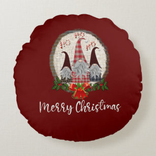 Rode Kerstkabouters Trendy Elfen Rond Kussen