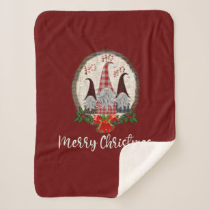 Rode Kerstkabouters Trendy Elfen Sherpa Deken