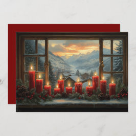 Rode kerstkandelaars dennenappels rode bessen