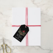 Rode kerstkardinaal en witte Labels Cadeaulabel (Met Touw)