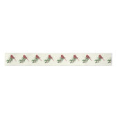 Rode kerstkardinaal met Greenery Lint (Voorkant)