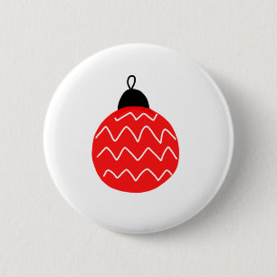 Rode kerstklokken Art Coffee mok Ronde Button 5,7 Cm