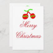 Rode kerstklokken vrolijk kerstfeest naamdatum toe feestdagenkaart (Voorkant / Achterkant)