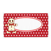  rode kerstkoekjesetiketten etiket (Voorkant)