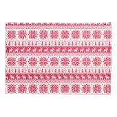 Rode kerstKussensloop Kussensloop (Achterkant-Links)