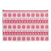 Rode kerstKussensloop Kussensloop (Achterkant-Rechts)