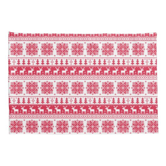 Rode kerstKussensloop Kussensloop (Achterkant-Rechts)