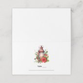 Rode Kerstlantaarn Poinsettia en Pine Table (Buitenkant ongevouwen)