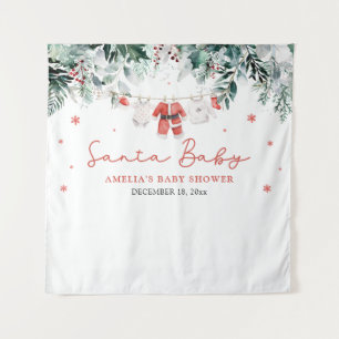 Rode Kerstman Baby Kerst Baby Kleren Baby Shower Wandkleed