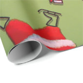  rode kerstman cadeaupapier (Rol Hoek)