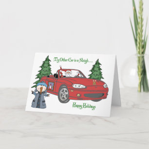 Rode Kerstman Feestdagen Kaart