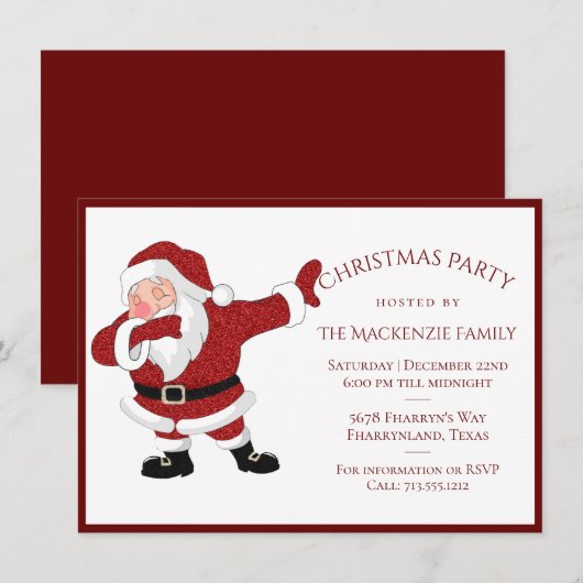 Rode kerstman| Fun Holiday XMAS Humor Feestdagenkaart (Voorkant / Achterkant)