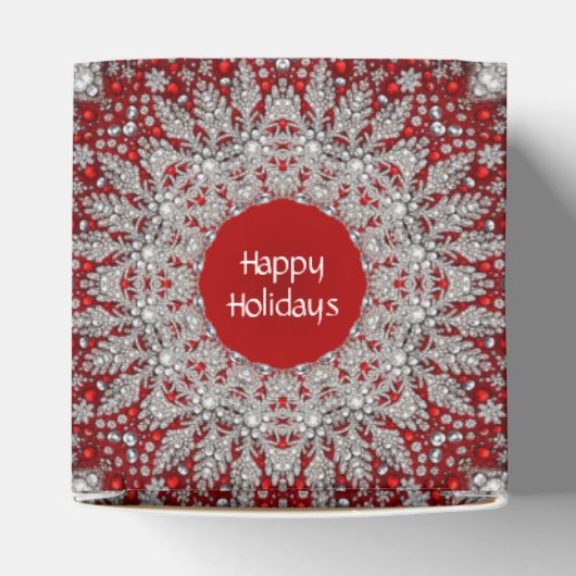 Rode Kerstman Hoed Kerstvakantie Gift Box Bedankdoosjes (Bovenkant)