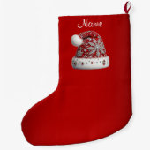 Rode Kerstman Hoed Kerstvakantie Stocking Grote Kerstsok (Achterkant)