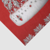 Rode Kerstman Hoed Kerstvakantie Tissuepapier (Detail)