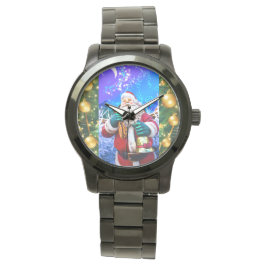 Rode Kerstman in de winter eWatch Horloge