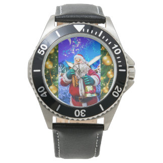 Rode Kerstman in de winter eWatch Horloge