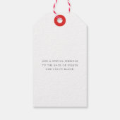 Rode Kerstman Jas Kerstmis Cadeaulabel (Achterkant)