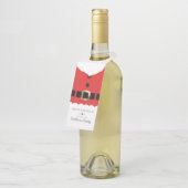 Rode Kerstman Jas Kerstmis Flessenhanger (Schuin)