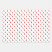 Rode Kerstman Kerstmis Inpakpapier Vel (Voorkant 2)