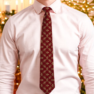Rode kerstman met stippen kersttie stropdas