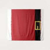 Rode kerstman riem & witte bont kerstvakantie wandkleed (Voorkant (horizontaal))