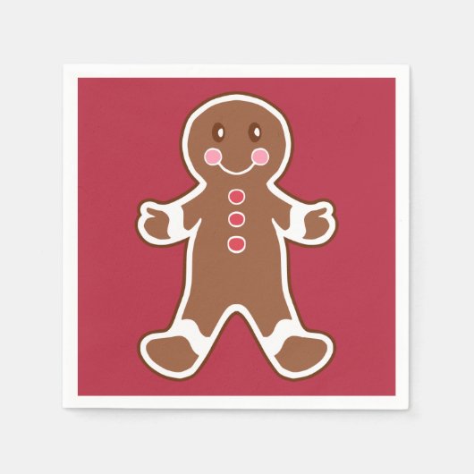 Rode Kerstman servetten (Voorkant)