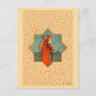  Rode Kerstman St. Nicholas Feestdagenkaart