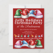 Rode Kerstmis feestdag Kaart (Voorkant)