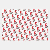 Rode Kerstmis | Gnome | Kerstmis Inpakpapier Vel (Voorkant)