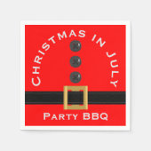 Rode Kerstmis in juli Aangepast Napkins Servetten (Voorkant)