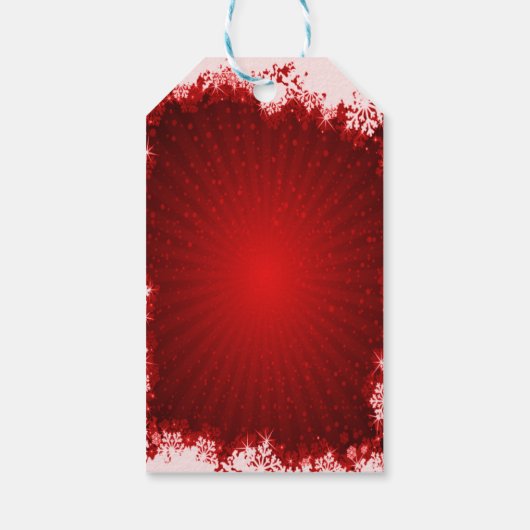 Rode Kerstmis met sneeuwpop Cadeaulabel (Achterkant)