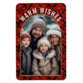 Rode Kerstmis Poinsettia Aangepaste Foto Magneet (Verticaal)