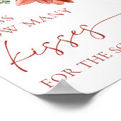 Rode Kerstmis raden hoeveel kussen bruids teken Poster (Hoek)