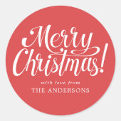 Rode Kerstmis Sticker (Voorkant)