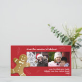 Rode Kerstmis van het het snoepriet van het Feestdagenkaart (Staand voorkant)